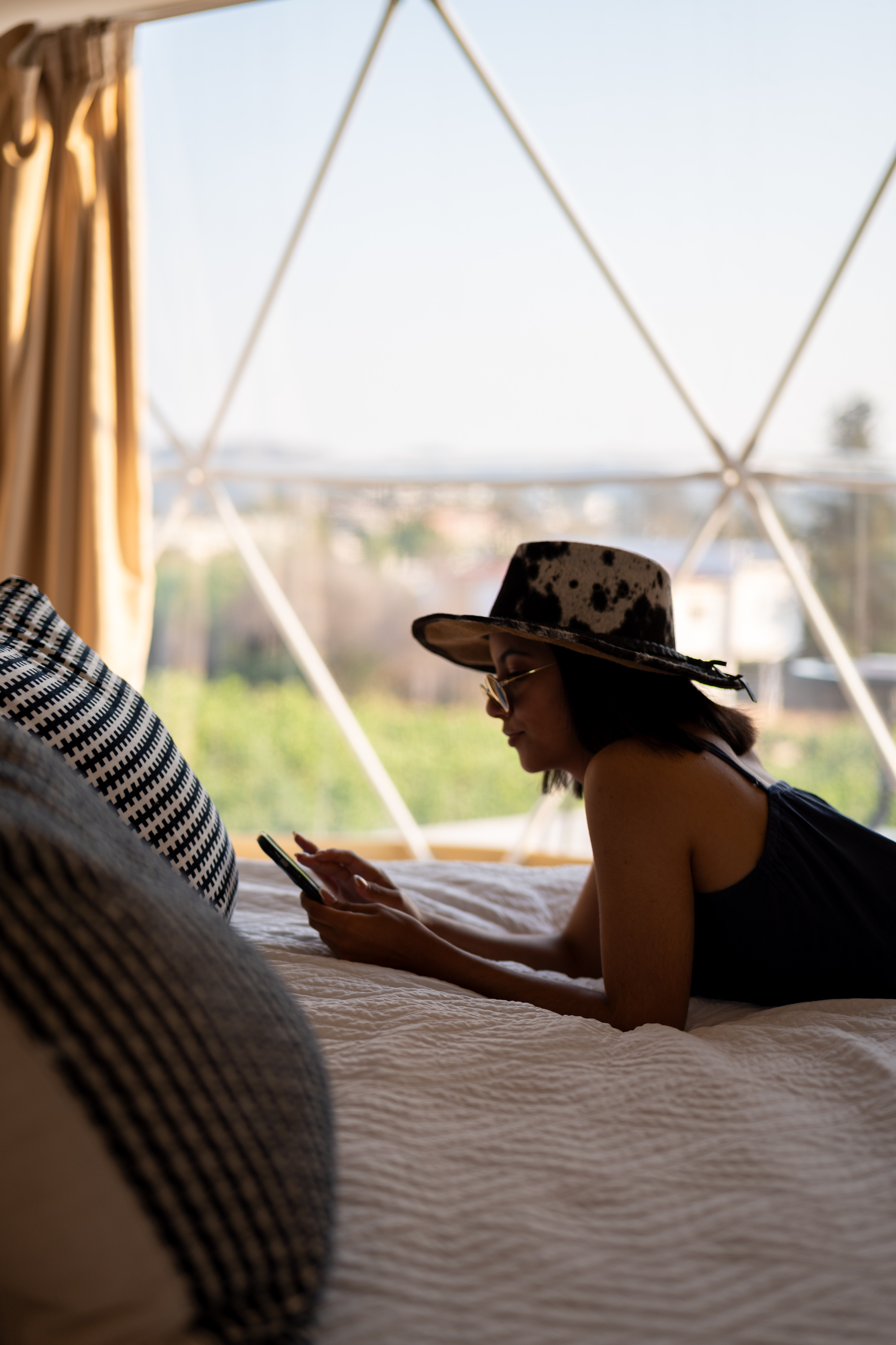 Wine country glamping experience