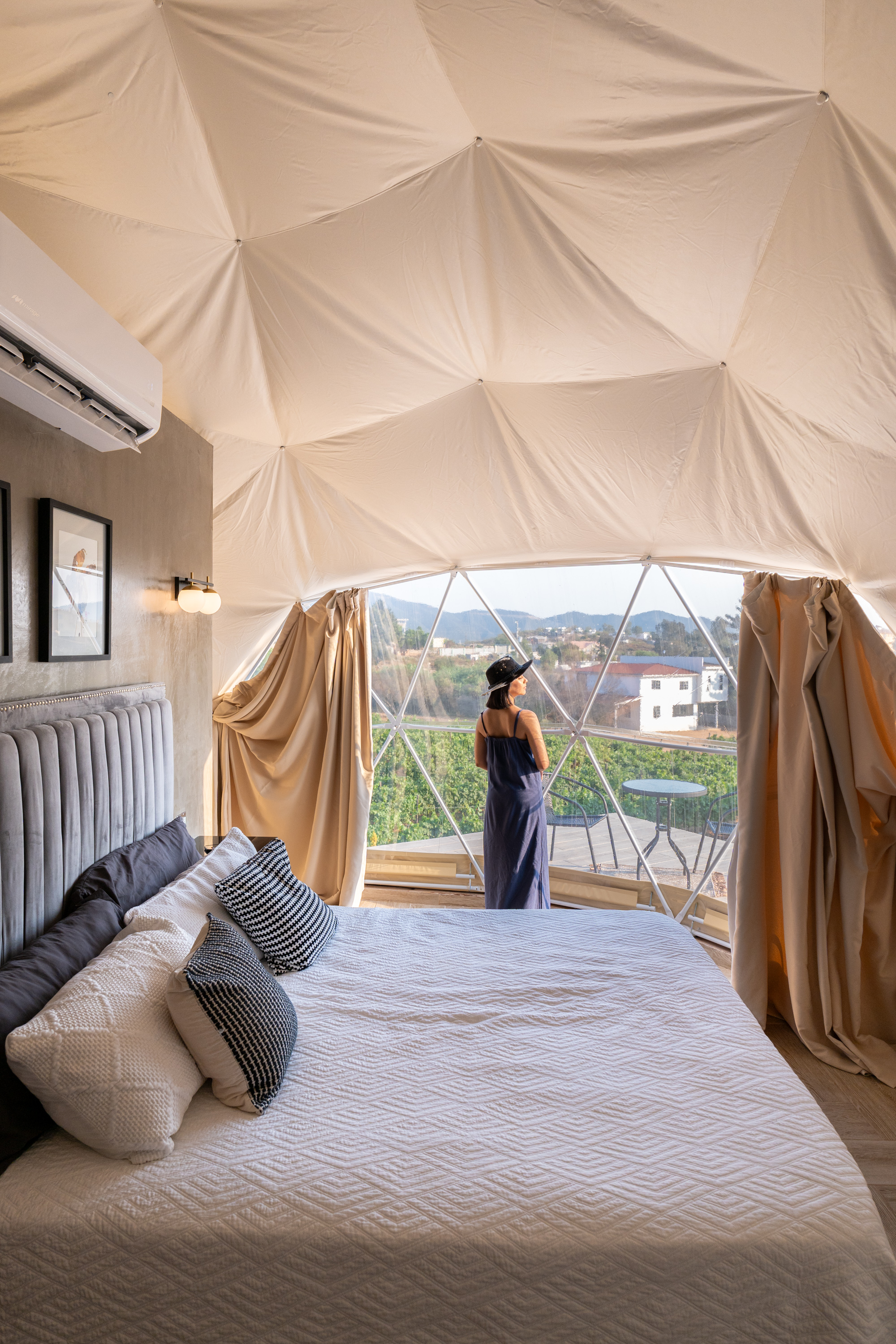 Dome interior with luxury furnishings